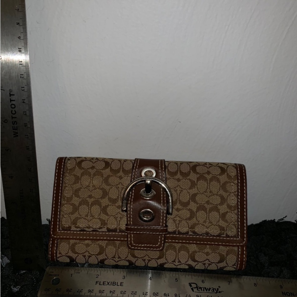 Coach Brown Monogram Wallet
